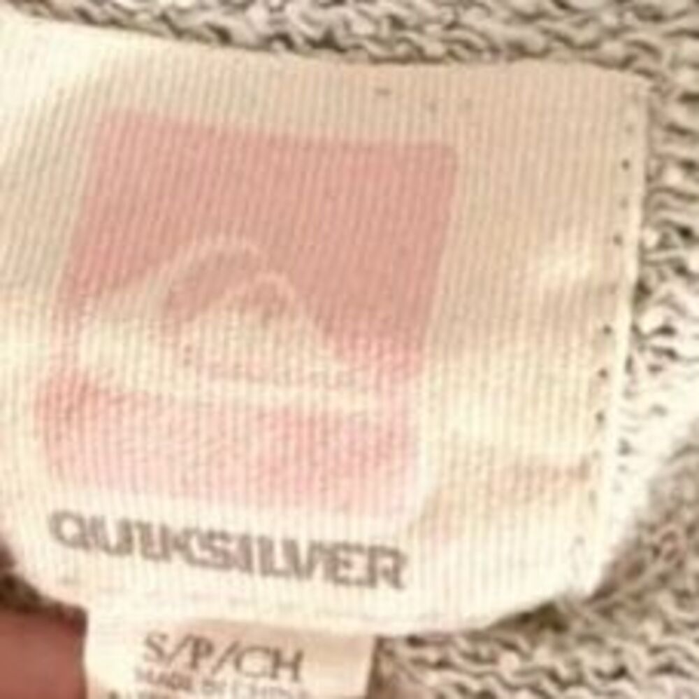 Quiksilver Heather Gray Full Zip Hoodie Size Small - Picture 3 of 4